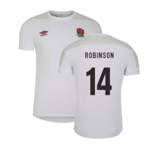 2023-2024 England Rugby Presentation Tee (White) (Robinson 14)