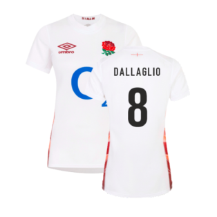 2023-2024 England Rugby Red Roses Rugby Jersey (Ladies) (Dallaglio 8)