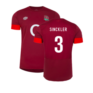 2023-2024 England Rugby Relaxed Training Shirt (Tibetan Red) (Sinckler 3)