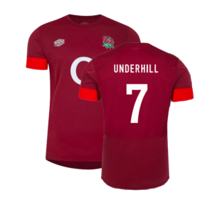 2023-2024 England Rugby Relaxed Training Shirt (Tibetan Red) (Underhill 7)