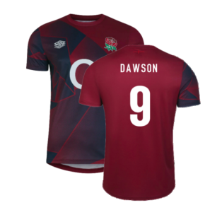 2023-2024 England Rugby Warm Up Jersey (Navy Blazer) (Dawson 9)