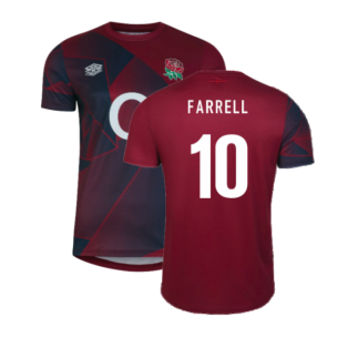 2023-2024 England Rugby Warm Up Jersey (Navy Blazer) (Farrell 10)