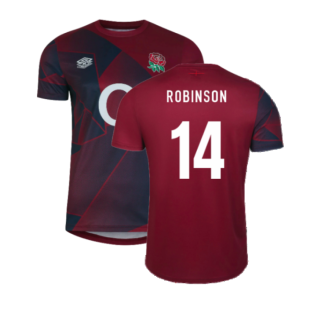 2023-2024 England Rugby Warm Up Jersey (Navy Blazer) (Robinson 14)