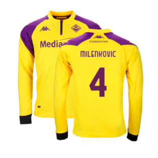 2023-2024 Fiorentina Half Zip Training Top (Yellow) (Milenkovic 4)
