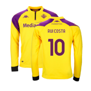 2023-2024 Fiorentina Half Zip Training Top (Yellow) (Rui Costa 10)