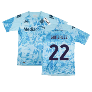 2023-2024 Fiorentina Pre-Match Shirt (Blue) (Gonzalez 22)