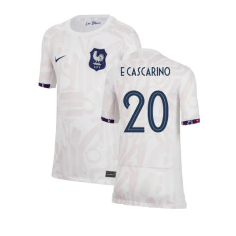 2023-2024 France WWC Away Shirt (Kids) (E Cascarino 20)