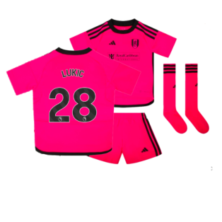 2023-2024 Fulham Away Little Boys Mini Kit (Lukic 28)