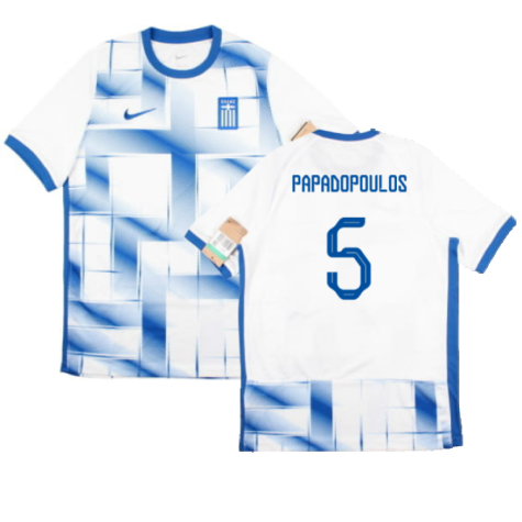 2023-2024 Greece Home Shirt (Kids) (PAPADOPOULOS 5)