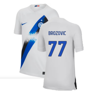 Inter Milan No77 Brozovic White Away Jersey