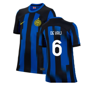2023-2024 Inter Milan Home Shirt (Kids) (De Vrij 6)