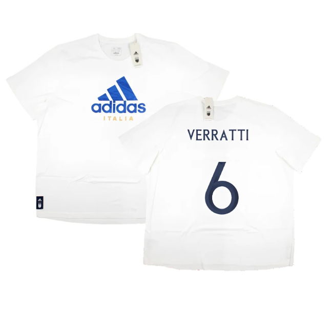 2023-2024 Italy DNA Graphic Tee (White) (VERRATTI 6)
