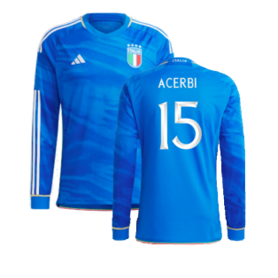 2023-2024 Italy Home Long Sleeve Shirt (ACERBI 15)