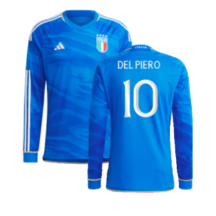 2023-2024 Italy Home Long Sleeve Shirt (DEL PIERO 10)