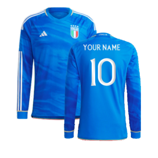 2023-2024 Italy Home Long Sleeve Shirt (Your Name)