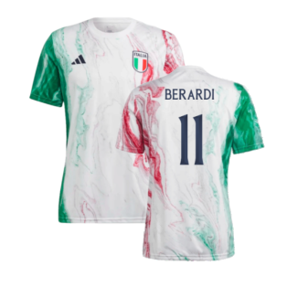 2023-2024 Italy Pre-Match Jersey (Green) (BERARDI 11)