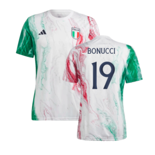 2023-2024 Italy Pre-Match Jersey (Green) (BONUCCI 19)