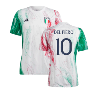 2023-2024 Italy Pre-Match Jersey (Green) (DEL PIERO 10)