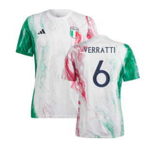 2023-2024 Italy Pre-Match Jersey (Green) (VERRATTI 6)