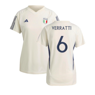 2023-2024 Italy Training Jersey (Cream White) - Ladies (VERRATTI 6)