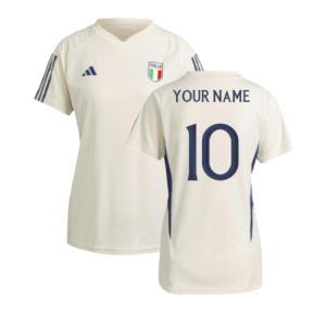 2023-2024 Italy Training Jersey (Cream White) - Ladies (Your Name)