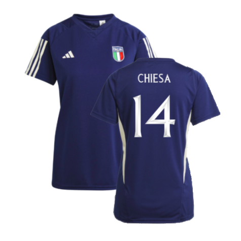 2023-2024 Italy Training Jersey (Dark Blue) - Ladies (CHIESA 14)