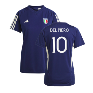 2023-2024 Italy Training Jersey (Dark Blue) - Ladies (DEL PIERO 10)