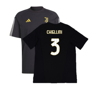 2023-2024 Juventus Cotton Tee (Black) (CHIELLINI 3)