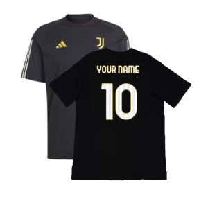 2023-2024 Juventus Cotton Tee (Black) (Your Name)