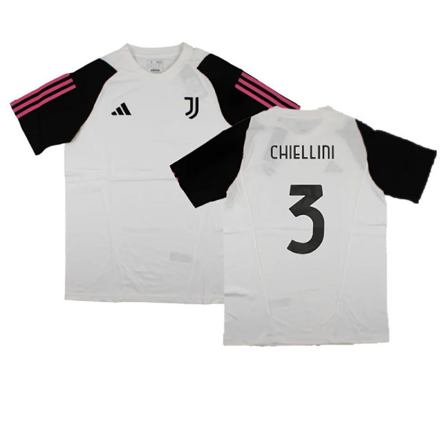 2023-2024 Juventus Cotton Tee (White) (CHIELLINI 3)