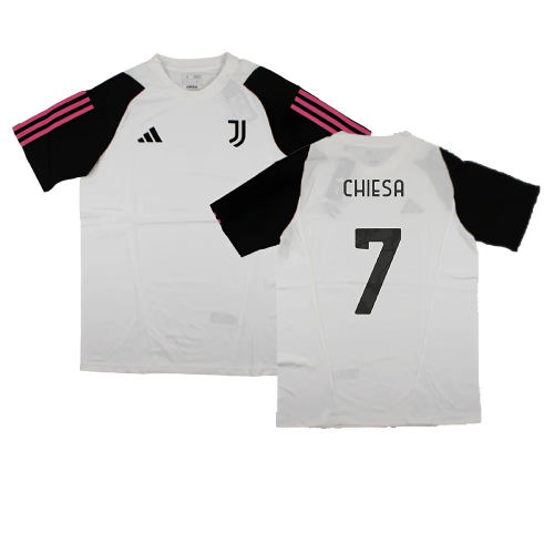 2023-2024 Juventus Cotton Tee (White) (CHIESA 7)