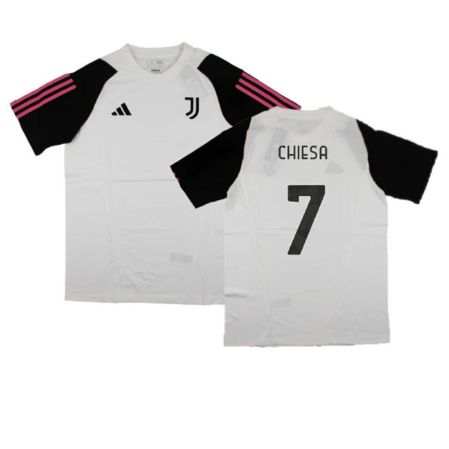 2023-2024 Juventus Cotton Tee (White) (CHIESA 7)