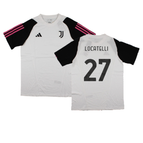 2023-2024 Juventus Cotton Tee (White) (LOCATELLI 27)