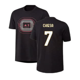 2023-2024 Juventus Graphic T-Shirt (Black) (CHIESA 7)