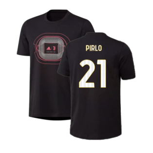 2023-2024 Juventus Graphic T-Shirt (Black) (PIRLO 21)