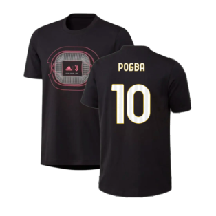 2023-2024 Juventus Graphic T-Shirt (Black) (POGBA 10)
