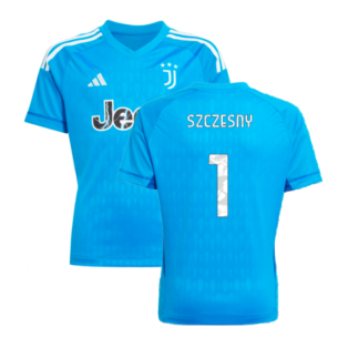 2023-2024 Juventus Home Goalkeeper Shirt (Blue) - Kids (Szczesny 1)