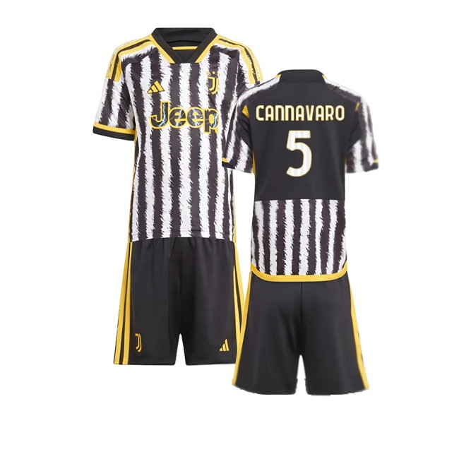 2023-2024 Juventus Home Mini Kit (CANNAVARO 5)
