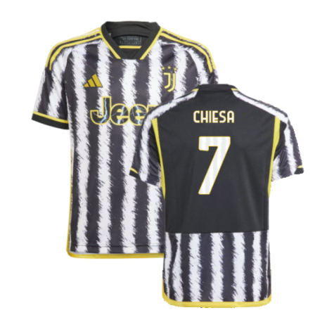 2023-2024 Juventus Home Shirt (Kids) (CHIESA 7)