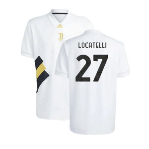 2023-2024 Juventus Icon Jersey (White) (LOCATELLI 27)