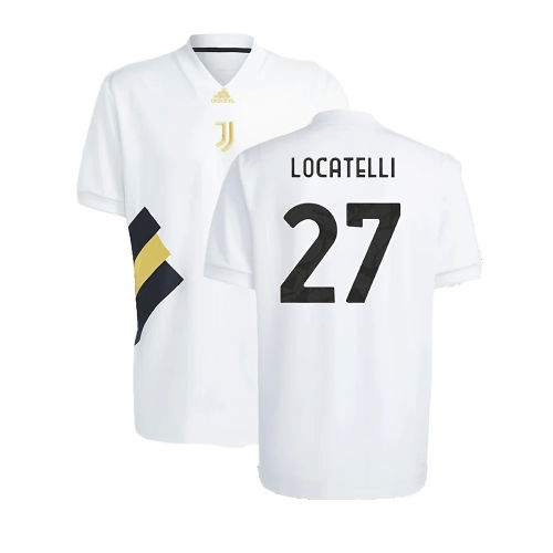 2023-2024 Juventus Icon Jersey (White) (LOCATELLI 27)