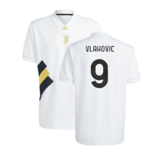 2023-2024 Juventus Icon Jersey (White) (VLAHOVIC 9)