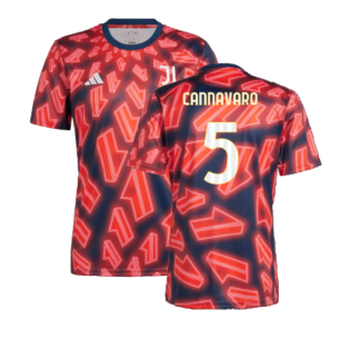 2023-2024 Juventus Pre Match Shirt (Night Indigo) (CANNAVARO 5)