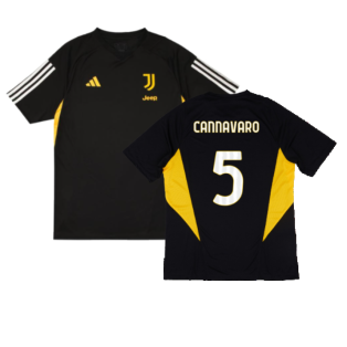 2023-2024 Juventus Training Shirt (Black) (CANNAVARO 5)