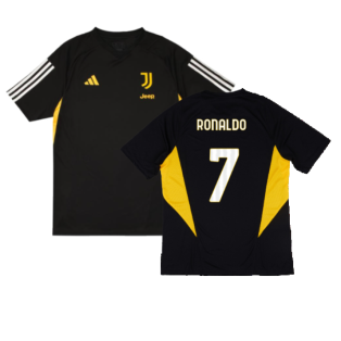 2023-2024 Juventus Training Shirt (Black) (RONALDO 7)