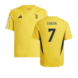 2023-2024 Juventus Training Shirt (Bold Gold) - Kids (CHIESA 7)