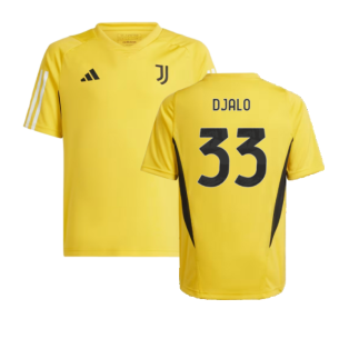 2023-2024 Juventus Training Shirt (Bold Gold) - Kids (Djalo 33)