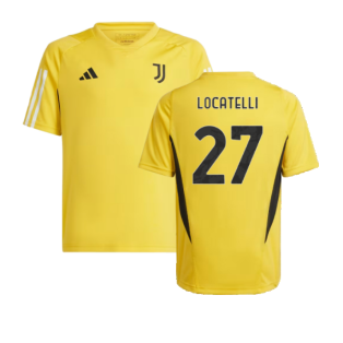 2023-2024 Juventus Training Shirt (Bold Gold) - Kids (LOCATELLI 27)