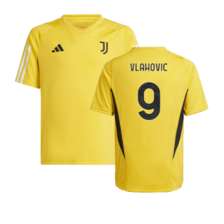 2023-2024 Juventus Training Shirt (Bold Gold) - Kids (VLAHOVIC 9)