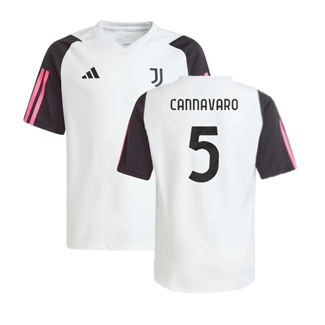2023-2024 Juventus Training Shirt (White) - Kids (CANNAVARO 5)